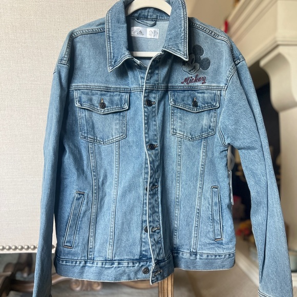 New Disney Mickey Mouse Classic Denim Jacket Unisex - Picture 1 of 10
